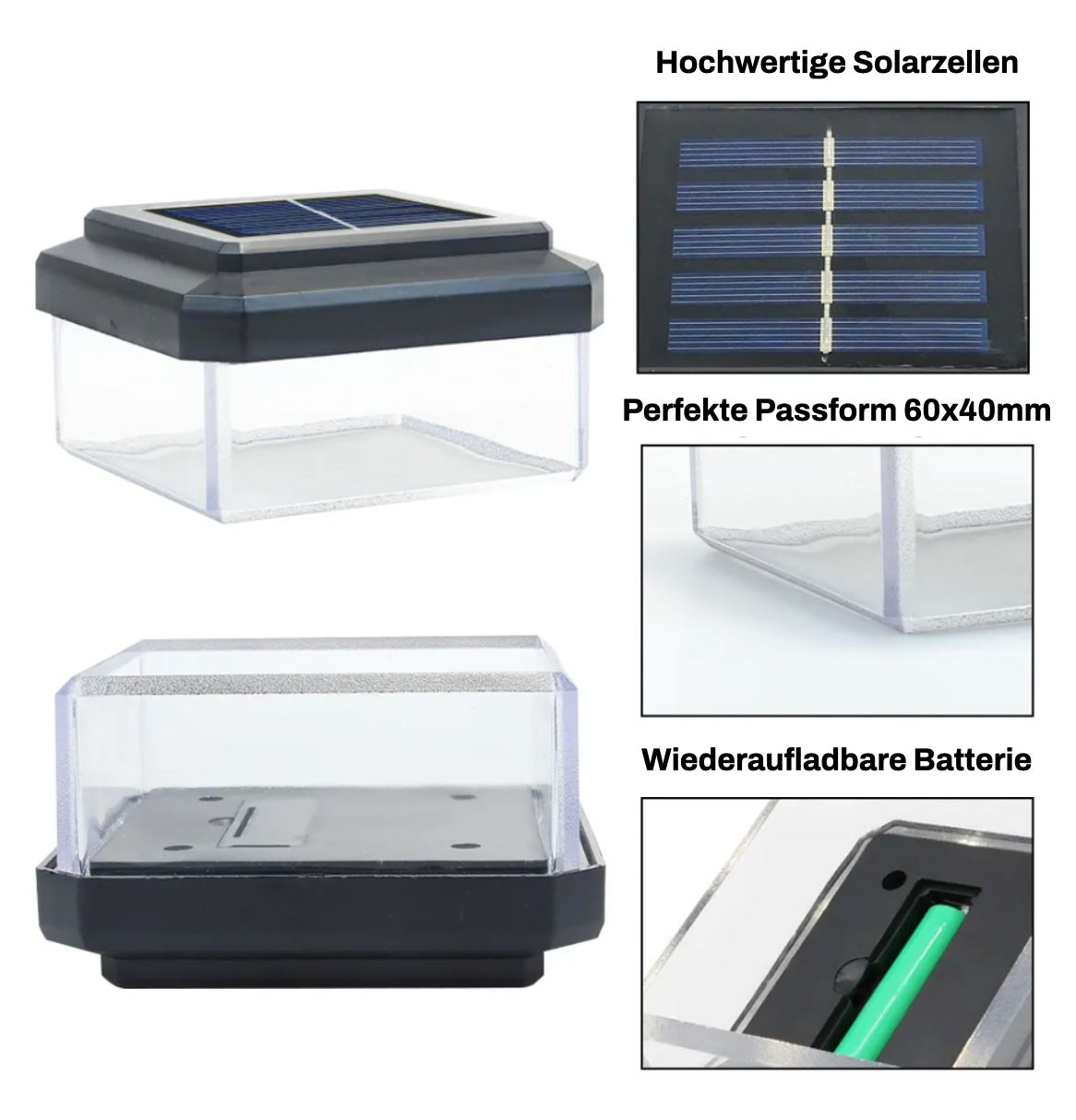 6040 Solar Zaunleuchte LED