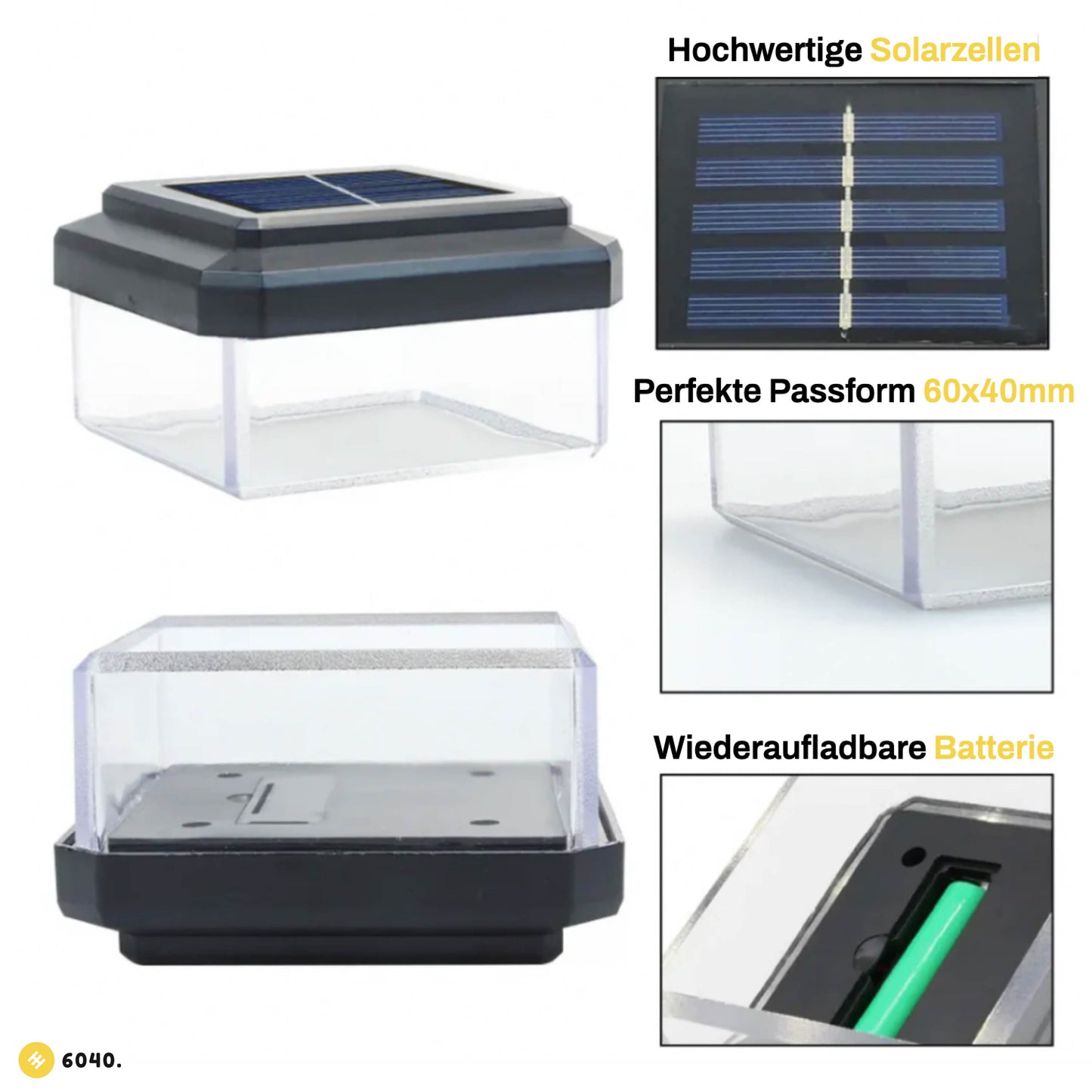 6040 Solar Zaunleuchte LED bunt