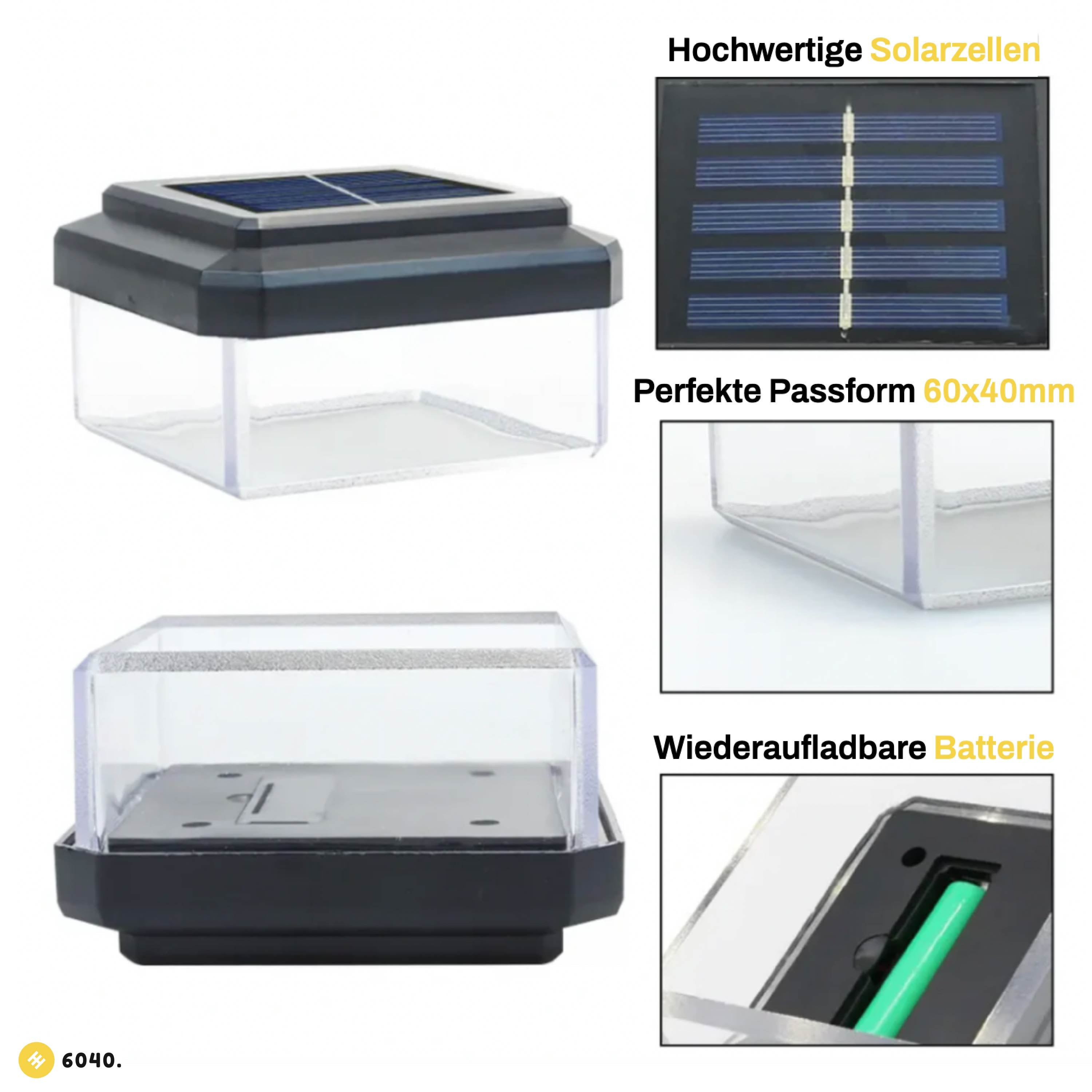 6040 Solar Zaunleuchte LED