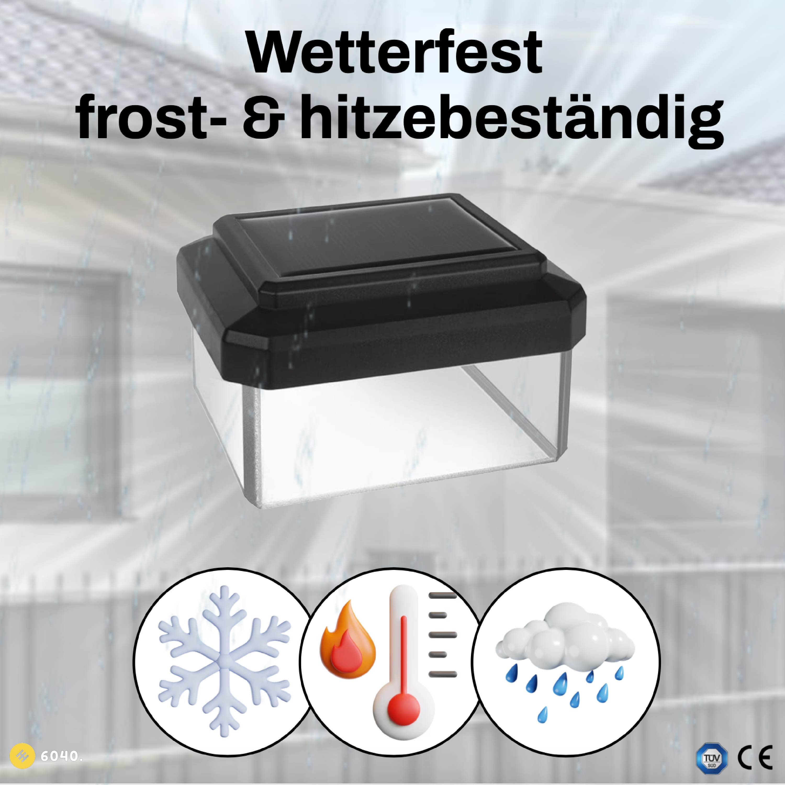 6040 Solar Zaunleuchte LED